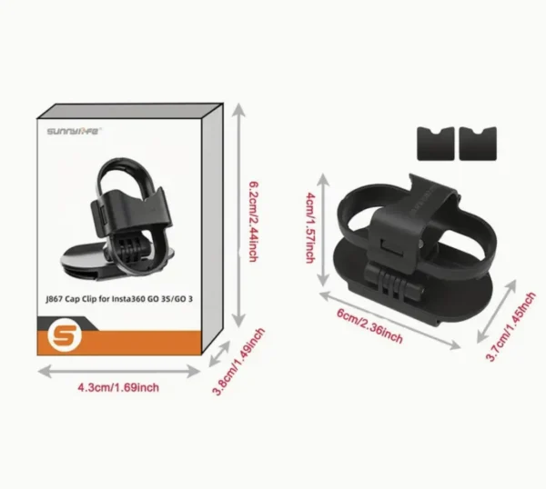 Въртящ се клипс за шапка за камера Insta GO 3 и 3S - Image 2